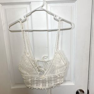 Crochet white top